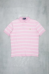 Ralph Lauren Polo Shirt gestreift - Farbe: Pink - Größe: M - VintageR2